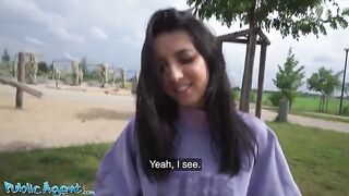 Italian college girl agreed to get fucked outdoors for cash in a steamy scene