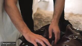 Submissive Amber gets dominated and fucked in a sensual scene