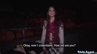 Hot French model makes a quick buck by getting fucked outdoors for cash with stranger