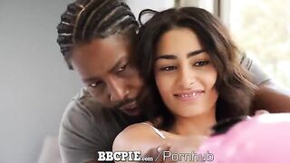 A petite brunette gets her wet pussy filled with cum by the boxing instructor