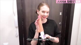 The courier from the sex shop showed the new toy to the customer
