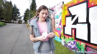 A girl was picked up by the Public Agent on the street for cash