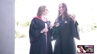 The best wizarding threesome with MILF babes in action