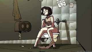 The girl is a barista in the coffee shop and she has an amazing figure