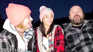 Hot polyamorous threesome in POV with sexy babes