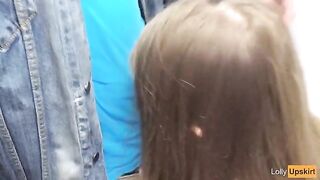 A petite girl risks public exposure to satisfy her desires in a daring spot