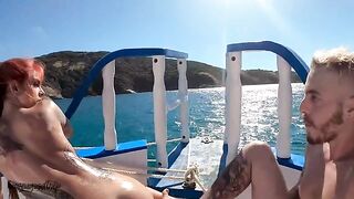 A couple has sex on the boat and someone could see them!