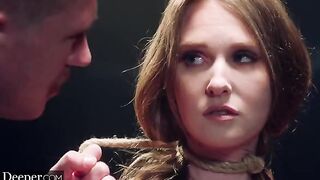 Ashley Lane pushed her ass deep, exploring intense desires with sensual rope bondage