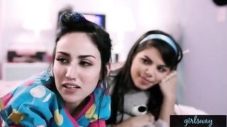 Retro Sleepover with the hottest college sluts Gina Valentina and Gianna Dior