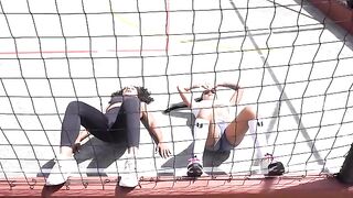 Colombian exercise with my girlfriend Carla Morelli and Mariana Martix in a steamy routine