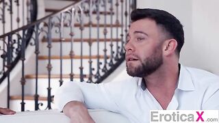 Sneaky beauty surprises BF with seductive threesome