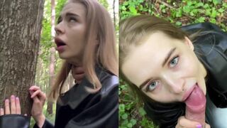 Dangerous forest sex with cute Californiababe