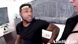 Andi Ray, the busty teacher, gets fucked by Rome Major over her desk