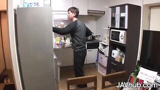 Skinny Japanese teen Amina Kiuchi gets her pussy creampied by friend