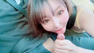 A juicy girl got a great cock in her car