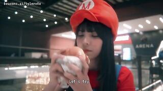Exhibitionist Super Mario Bros movie with hot teen action