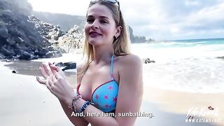 Beach sex with a girl having an amazing ass