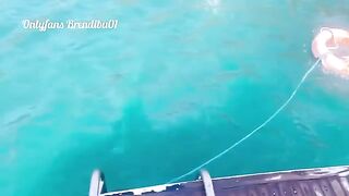 Fucking in a public yacht, a risky but hot move!