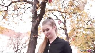 Pickup casting with German teen Olivia Sparkle