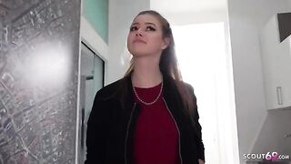 Pickup casting with German teen Olivia Sparkle