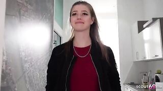 Pickup casting with German teen Olivia Sparkle