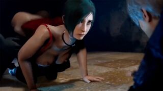 Ada Wong is cheating on Leon with a mysterious figure in this animated scene