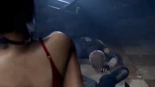 Ada Wong is cheating on Leon with a mysterious figure in this animated scene