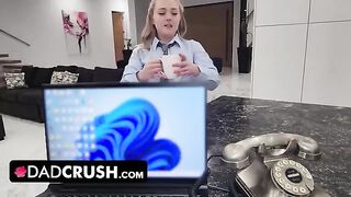Eva Nyx gets her pussy filled with cum by her step daddy in a taboo scene