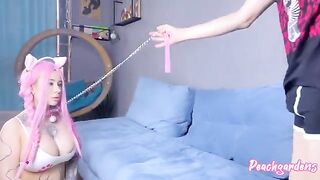 My obedient stepsister Kitty Teen will do anything I tell her to, even engage in rough play