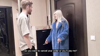 A friend came to visit and a stunning blonde was caught in the act