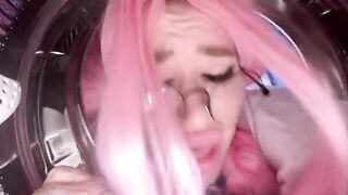 Pervert dude fucked his stepsister in a washing machine