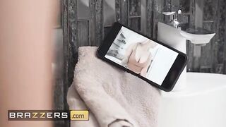 Isabelle Deltore, the Australian adult actress known for her stunning blonde locks and perfect body, teases Jordi in the shower before letting him take control