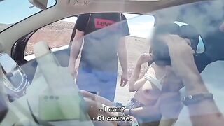 Passerby gets his dick publically jerked off by stranger