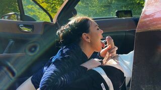 First public sex in a car with Eva Soda