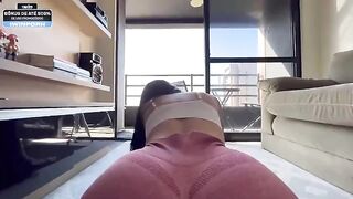 My personal trainer ripped my pants and fucked me without a condom
