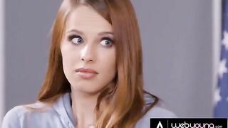The detective, a fiery redhead, investigates a classmate in a steamy encounter