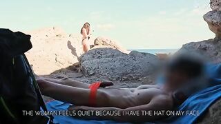 I flashed my cock to a girl on the beach and she came to jerk me off