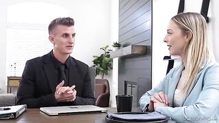 Skinny babe Lily Larimar needs a job, she’s willing to fuck for it