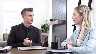 Skinny babe Lily Larimar needs a job, she’s willing to fuck for it