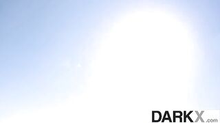 Hardcore pussy drilling with blonde babe and BBC in intense DarkX action