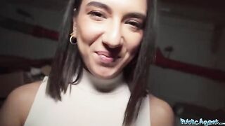 A beautiful European student gets fucked by a stranger in public
