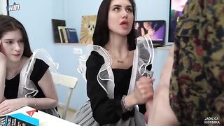 The labor teacher fucked two students right in the classroom