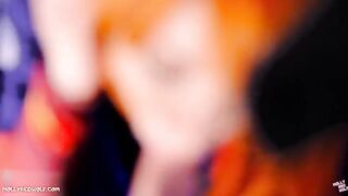 Asuka Langley from Evangelion gets her pussy creampied after a sloppy blowjob