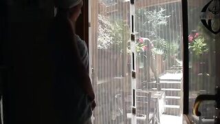 The gardener was rewarded with sex for his hard work by the homeowner