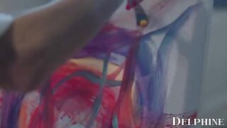Art teacher Silvia Saige gives her student a lesson in intimacy