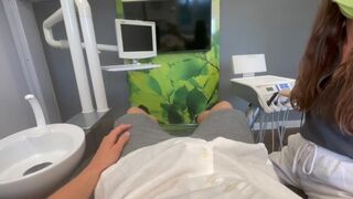 A hot girl has sex with her dentist in a steamy POV session