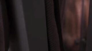 The neighbor got a glimpse of a naked girl in the bath