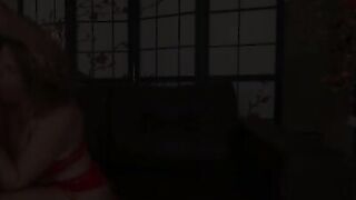 A hooker gets a full load of cum on her face after an intense session