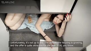Girl tried to extend wardrobe lease, ended up with cum inside