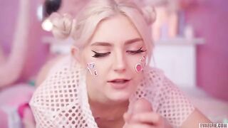 All cute girls like to get fresh sperm on their faces